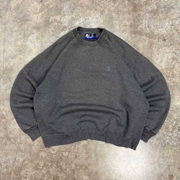 STARTER Other - Vintage Gray Starter Essential Blank Heavyweight Cotton Crewneck Sweatshirt L